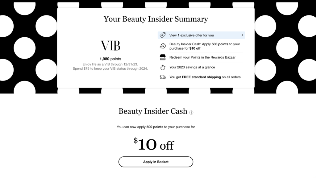 Sephora's Beauty Insider loyalty program caters to varied spending habits and preferences of customers.